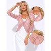 INSPIRE CHIC Women's Floral Lace Evening 3/4 Sleeves Formal Elegant Bolero Cardigan - 2 of 4