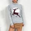 Clearlove Women Casual Turtleneck Ribbed Knit Sweaters Christmas Cute Pullover Tops - 2 of 4