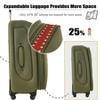 KWPZQEB Softside Expandable Luggage, 3 Piece Suitcase with  Spinner Wheels (20''/24''/28'') - 3 of 4