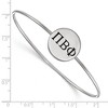 Black Bow Jewelry Sterling Silver Pi Beta Phi Greek Life Bangle Bracelet 8 Inch - 2 of 3
