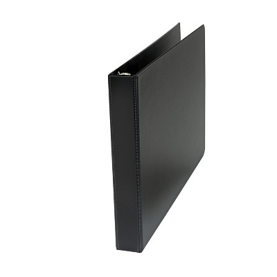 UNIVERSAL Legal-Size Round Ring Binder with Label Holder 1" Capacity 11 x 17 Black 35419