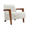 Chenille Fabric Upholstery Solid Wood Ultra-Modern Accent Chair with Foam Seat Cushion, Attached Cushions and Solid Wood Arms and Legs - 2 of 4