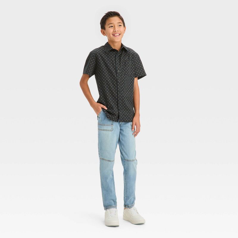 Boys' Woven Short Sleeve Button-Down Shirt - art class™, 4 of 7