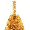 vidaXL 6ft Artificial Half Christmas Tree with Stand - Gold PVC Realistic and Bushy Xmas Tree - 4 of 4