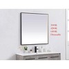 Elegant Lighting Pier 36x36 inch LED Mirror with Adjustable Color Temperature 3000K/4200K/6400K in Black - 3 of 4