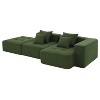 NicBex Modular L Shape Sectional Sofa Corduroy Floor Couch with 4 Pillows for Living Room and Apartment - 4 of 4