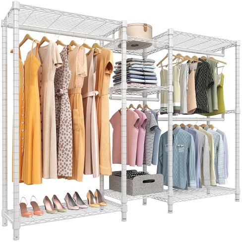 Vipek V2e Wire Garment Rack Heavy Duty Clothes Rack With 6-shelf Hanging Closet  Organizer & 2 Drawers, Max Load 550lbs - Black : Target