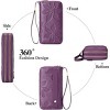 Ladies' clutch bag with anti-theft wrist strap,leather wallet,large-capacity credit card holder,handle-style carry strap - 3 of 4
