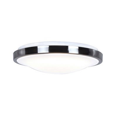 Lucid Brushed Steel 16" LED Flush Mount Light