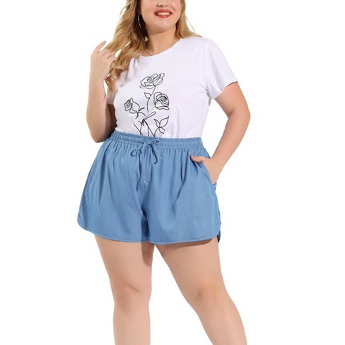 Shorts feminino plus store size