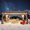 Erommy 10'x13' Hardtop Gazebo with Polycarbonate Double Roof and Aluminum Frame for Garden, Patio, Lawns - 4 of 4
