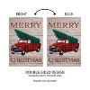 Evergreen Holiday Plaid Truck Garden Linen Flag - 4 of 4