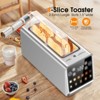 Touchscreen Toaster 4 Slice 900W, Stainless Steel Smart Bread Toaster with 1.5" Wide Slot, 5 Bread Modes, 6 Shade Settings - 3 of 4