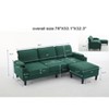 NicBex L-Shaped Sectional Sofa with Storage Ottoman,USB Port and 2 Cup Holders for Living Room,Apartment,Office - 3 of 4