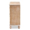 1 Drawer Leah Mirrored Storage Cabinet Whitewashed Brown - Baxton Studio: Bohemian Style, No Assembly, 10 Shelves - 4 of 4