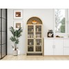 TIRAMISUBEST 70.28" Tall Arched Kitchen Pantry, Modern Farmhouse Wood Kitchen Storage Cabinets ,Arched Storage Display Cabinet with Adjustable Shelves - 4 of 4