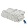 Sapphtopaz 50"x70" Oversized Heated Blanket, Faux Fur Throw Blanket for Couch– Ultra Soft Carved Serengeti Fur with 3 Heat Settings, Fleece Blanket - 2 of 3