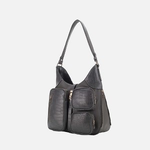 MKF Collection Daphne Crocodile-embossed Vegan Leather Shoulder by Mia K - 1 of 4