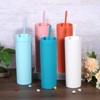 Unique Bargains Skinny Tumbler with Lids and Straws 16 OZ - 4 of 4
