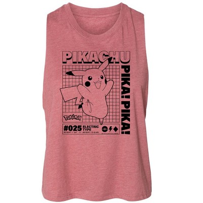 Women's - Pokémon - Pikachu Info Chart Graphic Racerback Tank