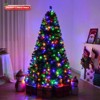 SUGIFT 6ft Pre-Lit Artificial Christmas Tree with 250 Multi-Color LED Lights and 1060 Branch Tips - 2 of 4