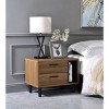 23" Trolgar Accent Table Brown Oak/Black Finish - Acme Furniture: No Assembly, Open Shelf, Wood Composite - 4 of 4