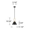 Stiffel Black Warm Gold Mini Pendant Light 11 1/2" Wide Modern Cone Shade Fixture for Dining Room House Kitchen Entryway Bedroom - 4 of 4