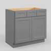 LOVMOR 21-in. D x 34.5-in. H in Plywood Vanity Sink Base Kitchen Cabinet with Drawers without Top for Kitchen, Bathroom, Living Room - 2 of 4