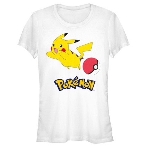 Juniors Womens Pokemon Pikachu And Pokeball T-shirt : Target