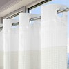 No Hook Ombre Waffle Shower Curtain with Snap-in Liner - 3 of 4