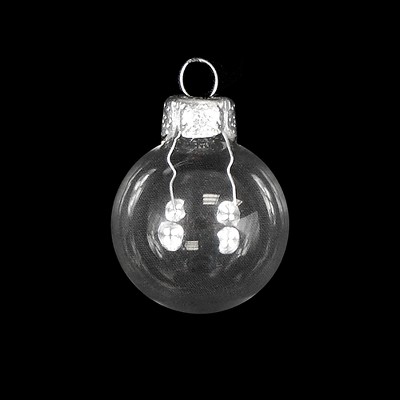 Northlight 40ct Shiny Glass Ball Christmas Ornament Set 1.5" - Clear Transparent