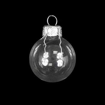 Northlight 40ct Shiny Clear Transparent Glass Ball Christmas Ornaments 1.5" (40mm)