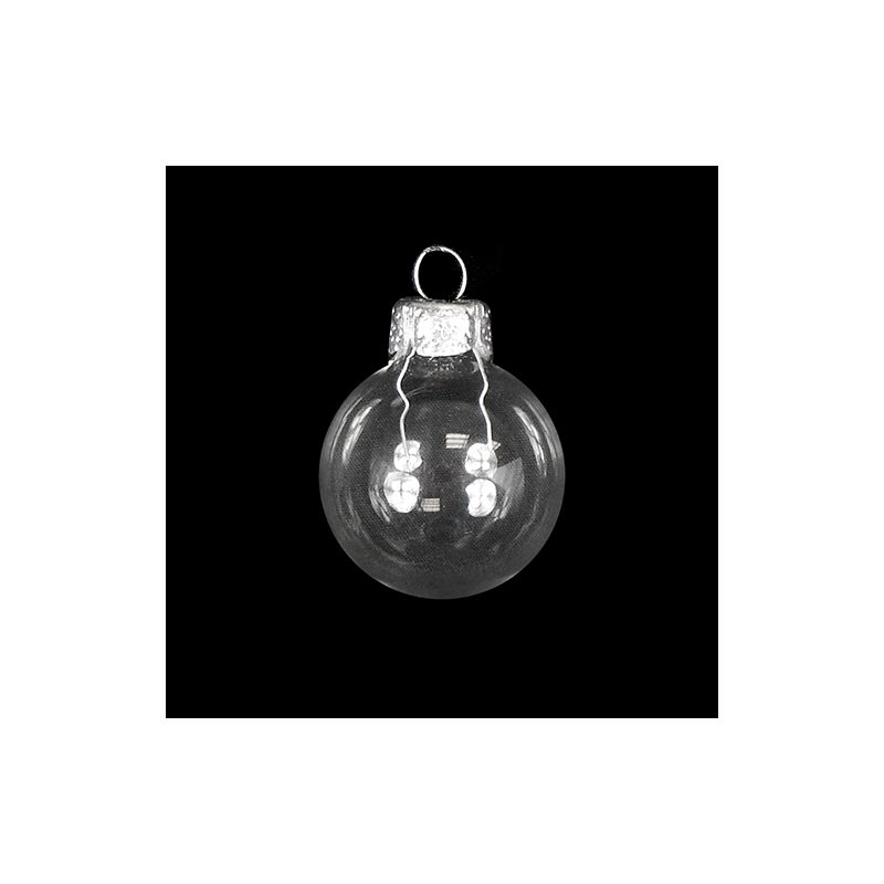 Northlight 40ct Shiny Clear Transparent Glass Ball Christmas Ornaments 1.5" (40mm), 1 of 3