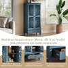 55'' Tall Farmhouse Storage Cabinet with Drawer, Carved Doors & Adjustable Shelves for Entryway Living Room-3irtyhousy - 3 of 4