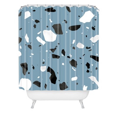 Mareike Boehmer Terrazzo Shower Curtain Blue - Deny Designs