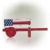 Alpine Corporation 21" Americana Wheel Barrow Wooden Novelty Planter: Patriotic Garden Decor - 4 of 4