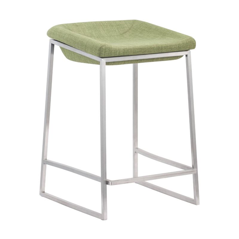24&#34; Set of 2 Contemporary Sleek Modern Counter Height Barstools Green - ZM Home, 3 of 10
