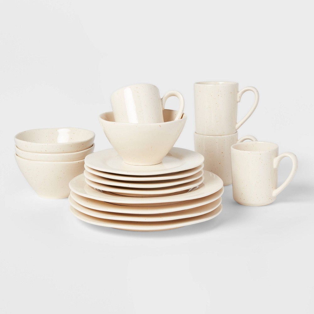 16pc Stoneware Rockwood Dinnerware Set - Threshold