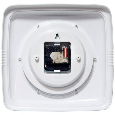 9.25" Green Retro Plastic Square Analog Wall Clock