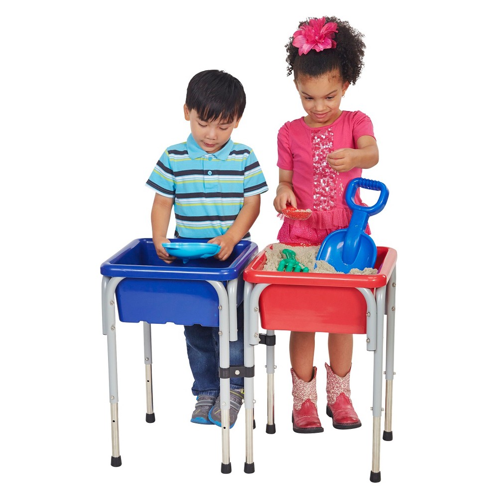 2 Station Square Sand and Water Table with Lids