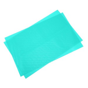 iMountek 2-Pack Refrigerator Mats: Cuttable, Easy to Clean, Anti-Bacterial, Waterproof EVA Liners for Cabinets, Drawers, and Shelves - Blue - 1 of 4