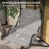 Hammock Chair with Stand and PA Coating Cushion, Hanging Swing Chair with Steel Frame for Indoor and Outdoor - 4 of 4