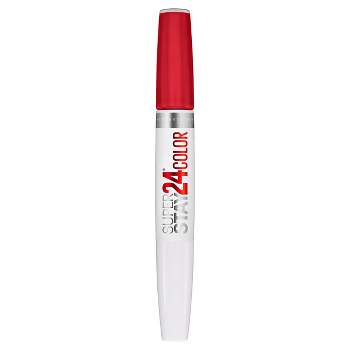 MaybellineSuper Stay 24 2-Step Liquid Lipstick Makeup - Eternal Cherry - 0.14 fl oz: Moisturizing, No-Transfer, Bright Tones