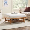 Walker Edison Modern Farmhouse Upholstered Linen Oversized Ottoman - 2 of 4