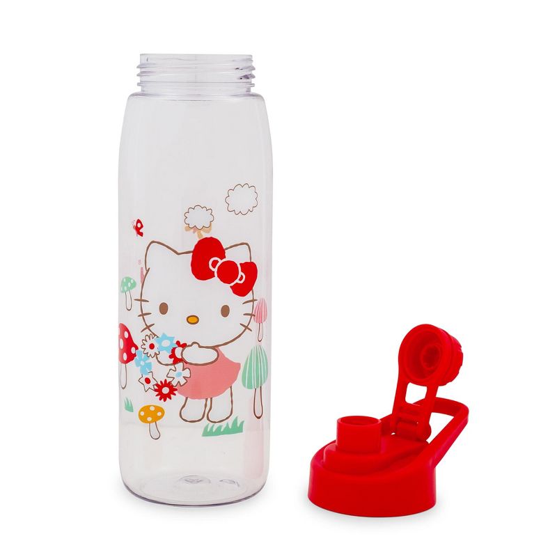 Silver Buffalo Sanrio Hello Kitty Mushrooms Water Bottle With Screw-Top Lid | Holds 28 Ounces, 3 of 10