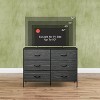 GALAXHERO Wide Dresser with 6 Drawers, TV Stand for 50 Inch TV, Entertainment Center with Metal Frame, Wooden Top, Fabric Storage Dresser for Bedroom - 2 of 4