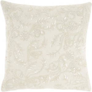 Mina Victory Luminescence Beaded Flowers Indoor Throw Pillow - 1 of 4