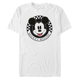Men's Mickey & Friends Checkered Mickey Mouse Portrait T-Shirt - 1 of 4