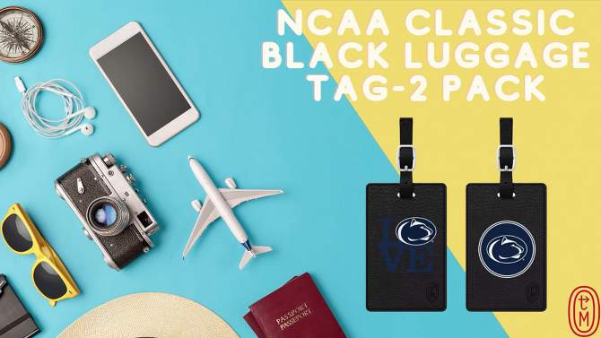 NCAA OTM Essentials Classic Luggage Tag 2pk - Black, 2 of 6, play video