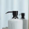 LunaLulinlk White Marble Soap Dispenser with Black Pump, Refillable Liquid Soap Dispenser 16 Oz. Capacity. - 3 of 4